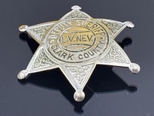 Vintage Clark Co. Deputy Sheriff 6-Point Star Badge Las Vegas, Nevada picture
