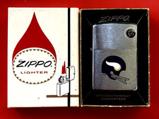 NIB 1975 ZIPPO MINNESOTA VIKINGS UNFIRED WHITE WICK w/PAMPHLET picture