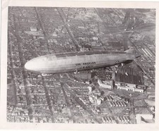 B&W 8x10ish Official PR Photograph for United States Navy Blimp (PAM27) picture