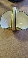 Pottery Rooster Planter Chicken Hand Painted basket holder picture