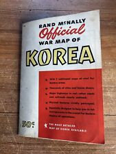Rand McNally Official War Map of KOREA thousands of cities and towns shown picture