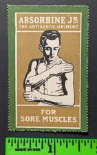 Vintage Absorbine Sore Muscles Poster Stamp picture