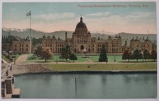 Vintage Provincial Government Building Victoria BC Canada Postcard picture