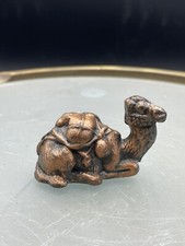 Vintage The Crane & Breed Casket Co Advertising Camel Metal Paperweight 2” picture