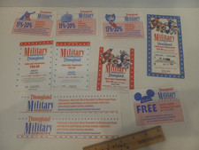 Disneyland Rare 1995, 1996 Military Days Tickets and Discount Coupons picture