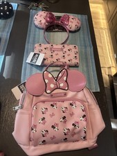 DISNEY ALDI EXCLUSIVE 2026 Pink Minnie Set Mini Backpack, Wallet, and Ears picture
