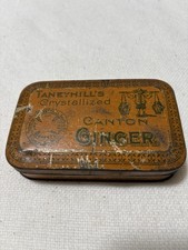 Vintage Taneyhill's Crystallized Canton Ginger tin with decorative graphics picture
