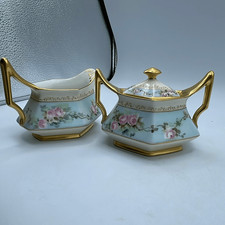 Tressemanes & Vogt (T&V) Limoges France creamer & sugar picture