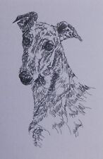 Greyhound Portrait - Rainbow Bridge Personalized Kline dog art lithograph. #320 picture
