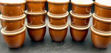 VINTAGE HALL U.S.A. POTTERY Brown 2.5x3” RAMEKINS CUSTARD CUP - CHOOSE picture
