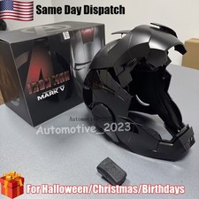 Iron Man Black MK5 Helmet 1:1 Jarvis Electronic Voice Activated Cosplay Mask picture