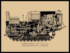 1939 IH International Harvester T-20 Crawler Tractor NEW METAL SIGN: 12x16