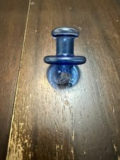 Glass Airflow Directional Twist Bowl Cap - Wide 25mm Blue picture