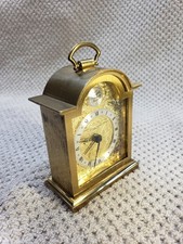Vintage Swiza Sheffield 8 Day Brass Carriage Clock 15 Jewel Tempus Fugit WORKING picture