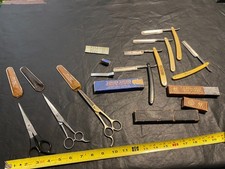 lot of straight razors with scissors Michels Schlieper Robeson Sterling Engels + picture