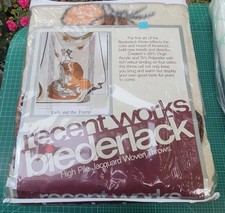 Vtg Rare NOS Biederlack Disney Lady and The Tramp Blanket Throw 60x80 USA NEW picture
