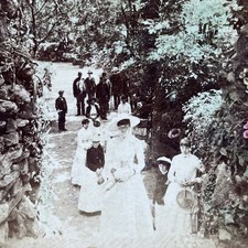 Grotto Arch Soldiers Home Stereoview Jas Esson Preston Ontario 1900s picture