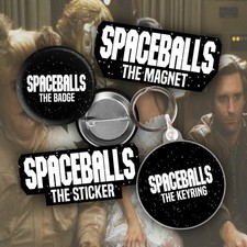 Spaceballs (1987) The Merch Pack | Pin Badge, Sticker, Magnet And Keyring picture