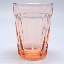 ANCHOR HOCKING Pillar Optic Pink Shot Glass 2 3/8