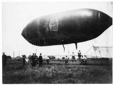 Airship California Arrow tethered close to ground and held b - 1900 Old Photo picture
