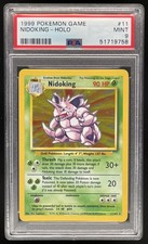 1999 Pokemon Unlimited Set #11/102 Nidoking Rare Holo PSA 9 picture