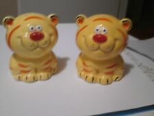 HOLT HOWARD YELLOW TIGER SALT AND PEPPER SHAKERS VINTAGE picture
