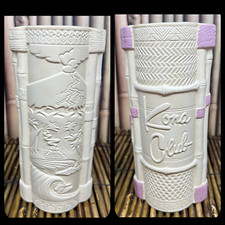Kona Club Tiki Mug Crazy Al Designed Rare Unglazed Exterior Oakland California picture