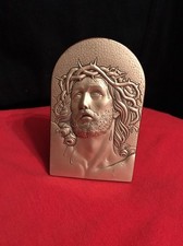 Leader Argenti 925 Silver Wood Religious Jesus Christ Plaque Luigi Pesaresi picture