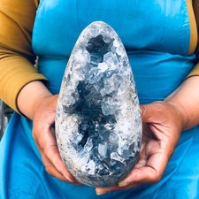 4.42LB Top natural blue crystal cave quartz crystal cave mineral specimen 4492 picture