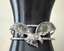 Vintage Sterling Silver  Eagle Cuff Bracelet( Unmarked Tst) picture
