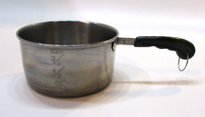 Primitive Old 1970's Revere Ware Saucepan Shaped Vintage 1 Cup Measuring Pan picture
