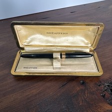 Vintage Sheaffer Fountain Pen Black 14K Gold Nib With Case (TC1) picture