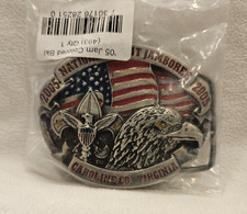 OFFICIAL ISSUE 2005 National SCOUT Jamboree COLORED PEWTER BELT BUCKLE - MINT picture
