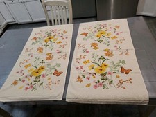 Vtg NWOT 1970s Cannon Boho Hippie Daisy Butterfly Bath Towels- Set of 2 Usa NOS picture