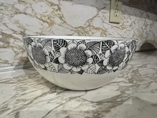 Finel Finland Enamel Bowl Floral Rare Vintage Mid Century picture