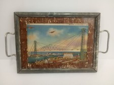 Vintage 1933 Chicago World’s Fair Sky Ride Vintage Postcard and Trinket Tray picture