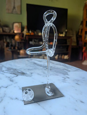 Vintage Flair Form Hand Formed Lucite Plexiglas Bowler Figurine Sculpture picture