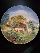 Vintage Made in West Germany Majolica Relief Wall Plate 13