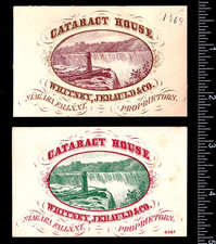 Cataract House 1863 Underground Railroad Hotel Niagara Falls 2 RARE Cards SR.h.c picture