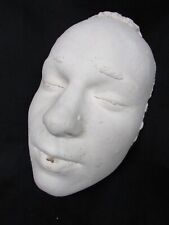 Vintage Cast Plaster Human Head Male Face Decorative Object Art Sculpture picture