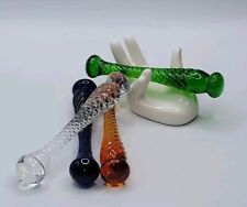 1930s Cambridge Glass Cocktail Muddlers •Emerald (Rare) •Colbalt •Amber •Crystal picture