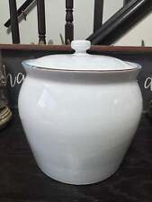 Dansk Mesa White Large Stoneware Container Jar With Lid - Portugal picture