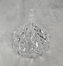 Crystal Candy Dish Hershey Kiss Marked 14 Shannon Designs Of Ireland w Lid Clear picture
