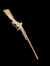 Antique Miniature Vienna Bronze Flintlock Pistol Gun Figurine Decorative picture