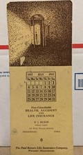 1937 H. J. Becker Agent Paul Revere Life Insurance Co Shenandoah Iowa IA Blotter picture