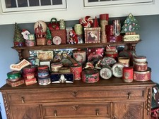Very Large Collection of Christmas Tins, Boxes and Baskets picture