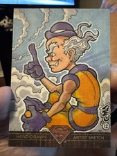 2012 DC Comics Cryptozoic Lex Mister Mxyzptlk  1/1 Sketch Card Color Superman picture
