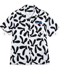 Disney Oswald The Lucky Rabbit Shirt White & Black Button Bowler NEW Size XL picture