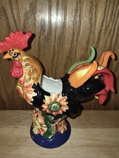 Poultry in Motion Rooster Sunny Side Up Utensil Holder Figurine Sharon Neuhaus  picture