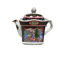 Vintage Sadler Collectible Christmas Teapot-Savoy 
